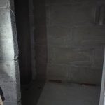 Masonry partition wall under construction at interior section of the building